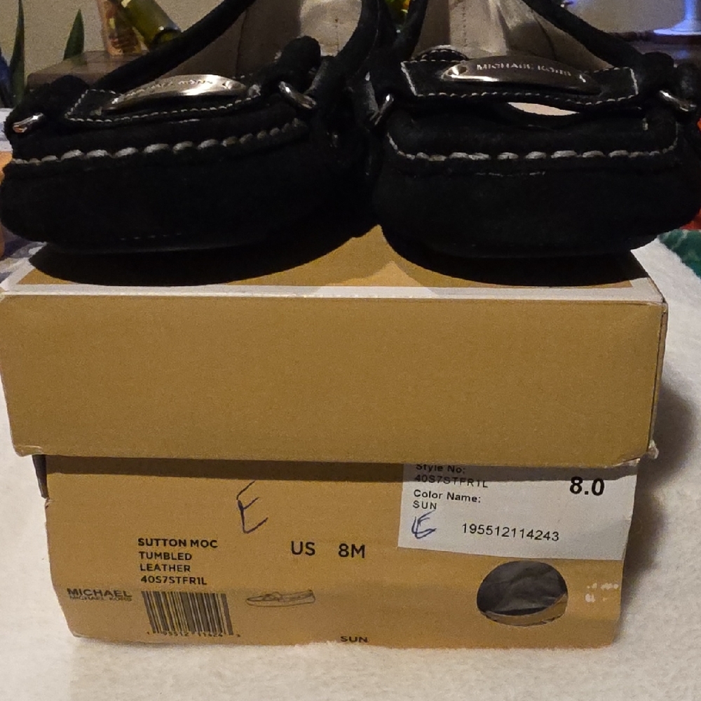 Michael Kors Black Suede Loafers